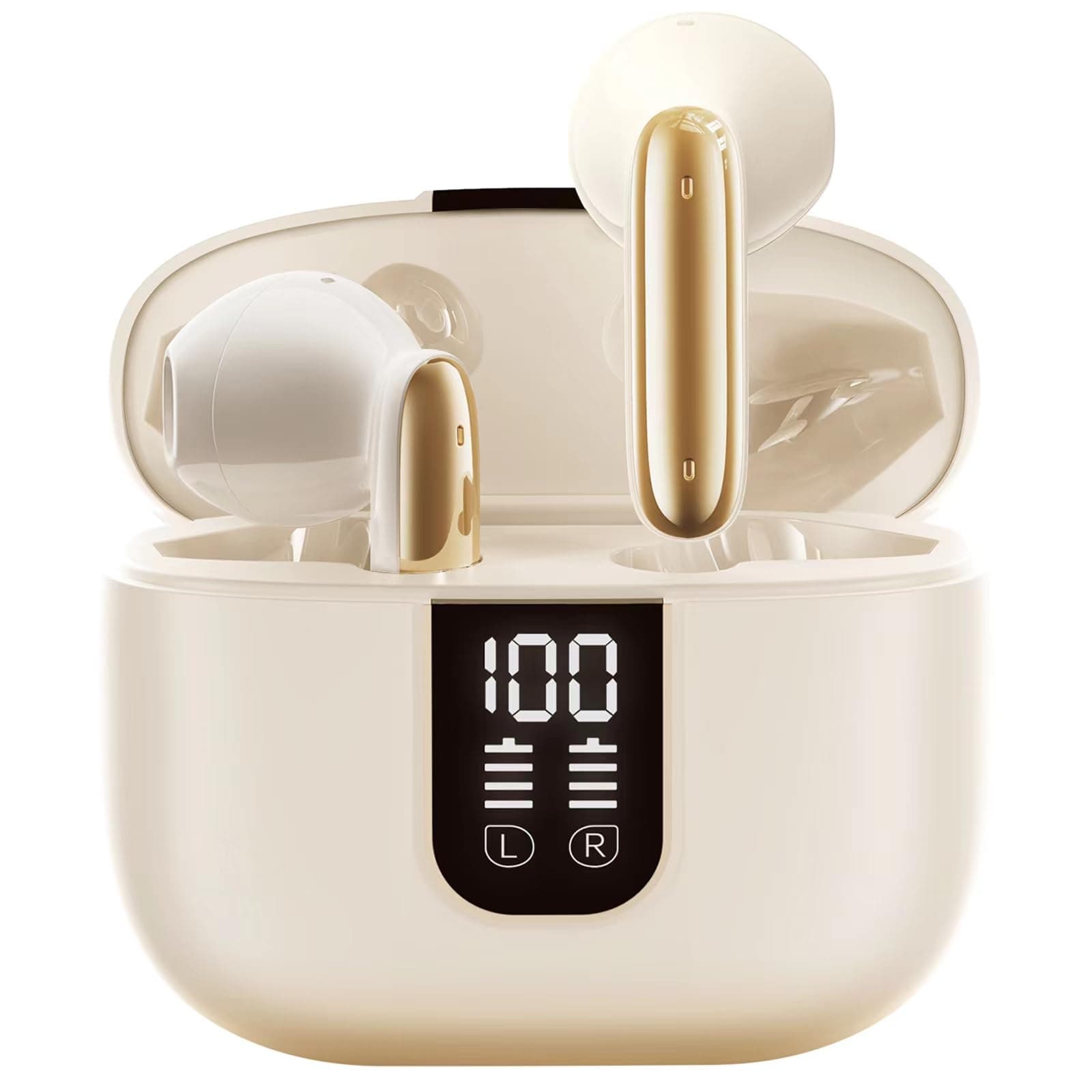EXZHIG Wireless Earbuds Beige