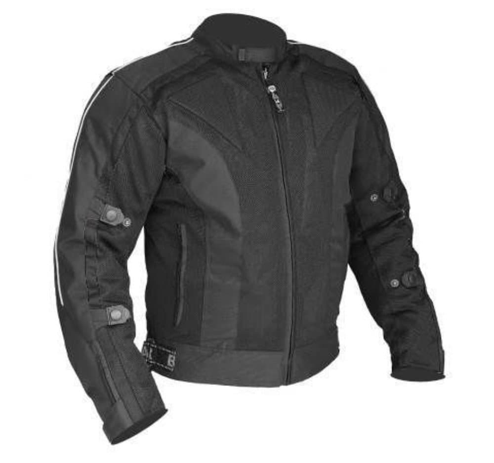 Chicane Lightweight Summer Air Flow Mesh Vented Motorcycle Jacket with CE 1621-1 Removable Armour Waterproof Liner Cordura