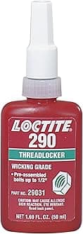 29031 290 Threadlocker Adhesive (Wicking Grade/High Strength), Green, 50 Ml Bottle