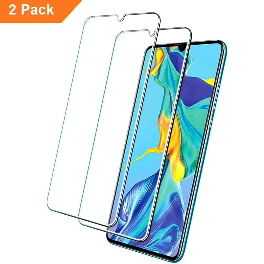 AFglass Screen Protector Compatible with Huawei P30, 2 Pack Tempered Glass Mobile Film for P30, Anti Scratch，9H Hardness，Easy to install