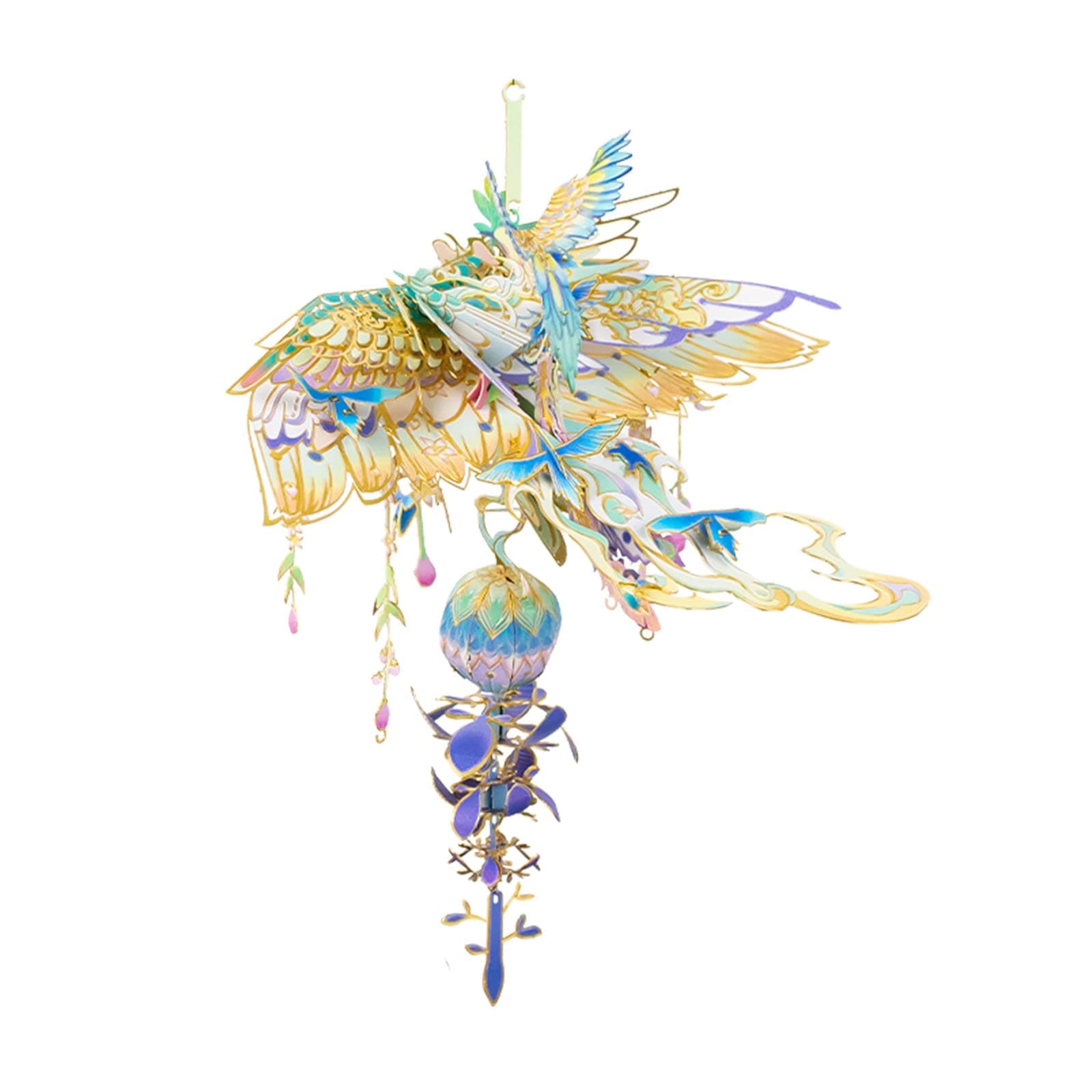 MU 3D Metal Puzzles Windbell Wind Chime D Model Kits Building for Adult and Teeners, Windchime Jigsaw Miniature DIY Sets, Birthday Gift