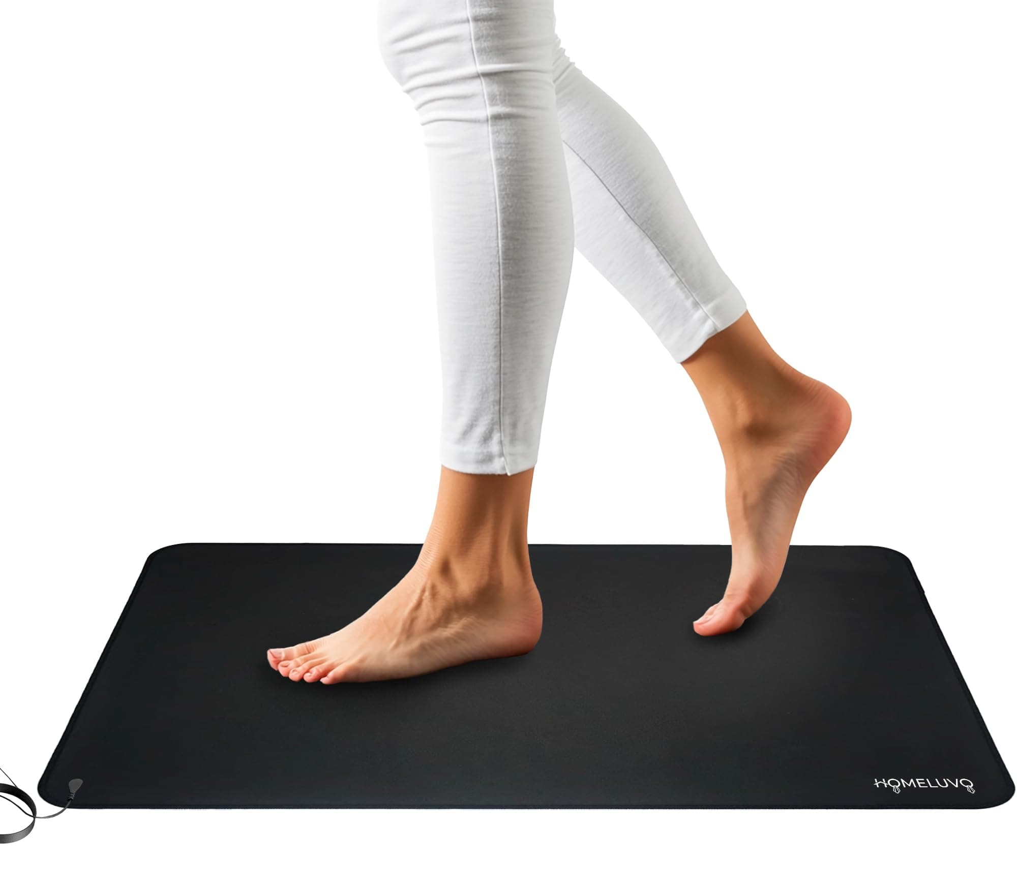 Grounding Mat Earthing Pad - Earth Grounded Sleep Bed Pad - Ground Chair Desk Mat for Feet Body Yoga Improve Sleeping (16" x 27")