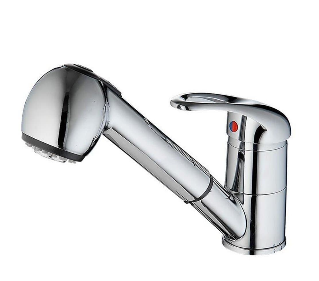 kk- Cold Water Tap Kitchen Mixer Pull-Out Chrome Stainless Steel Telescope with Hose for Kitchen Bathroom Sink Vegetables Basin Kitchen Sink