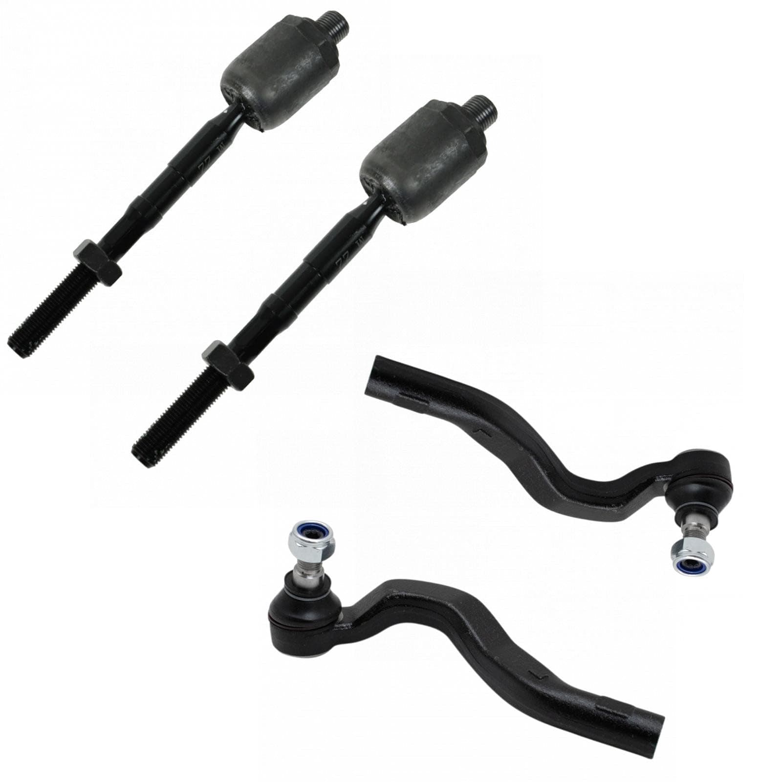 TRQ Front Inner and Outer Tie Rod Set 4 Piece Compatible with 1998-2003 Mercedes-Benz E320 2000-2002 E430