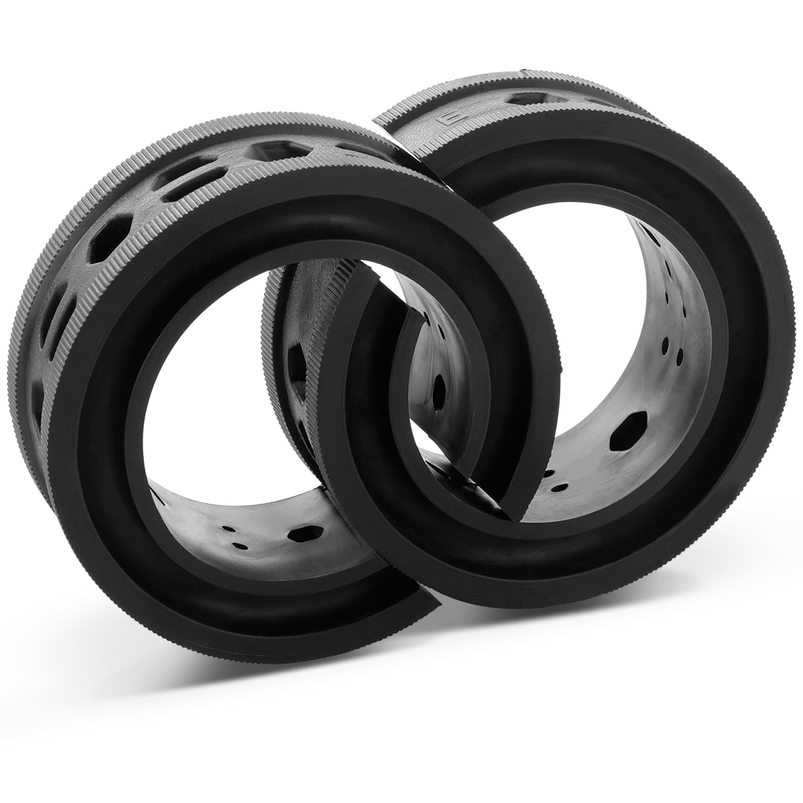 AICARSShock Absorber Spring Rubber: Coil Spring Booster Cushion Car Bumper Buffer Power Cushion Black E Type- Pack of 2