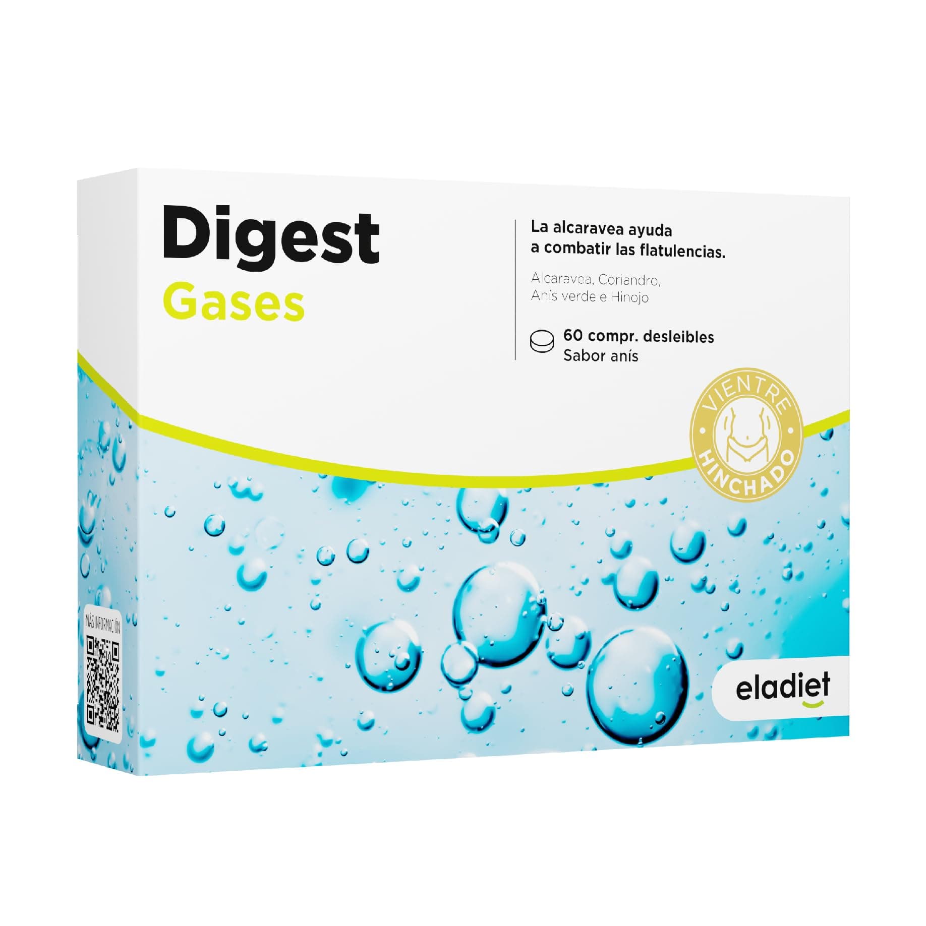Eladiet Gases 60 Tablets Digest.