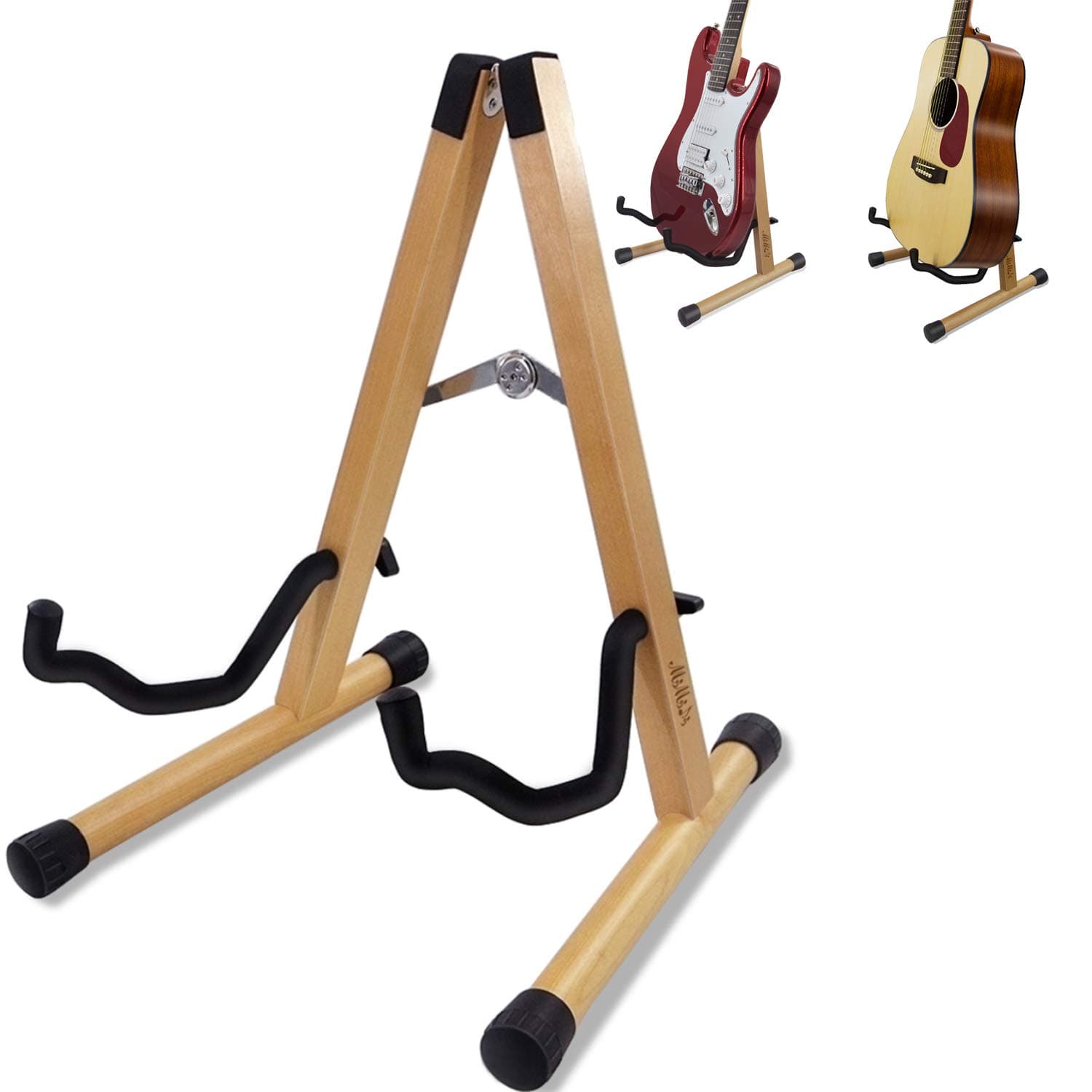 MIMIDI Guitar Stand, Folding Guitar Stand A-frame Portable Classical Guitar Stand Electric Guitar Stand (organic colour)