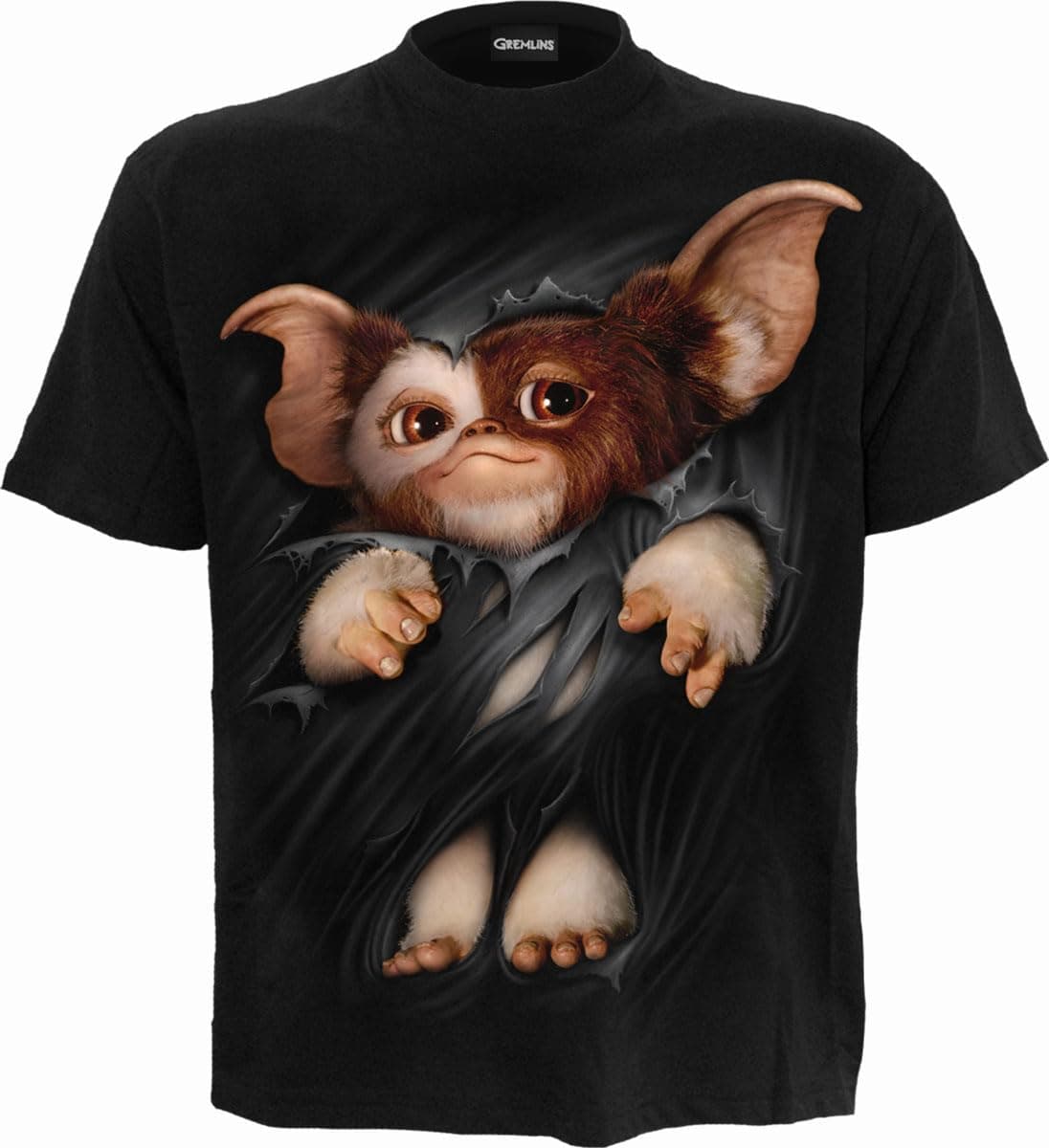WB Studio - Gremlins - Gizmo - Front Print T-Shirt Black