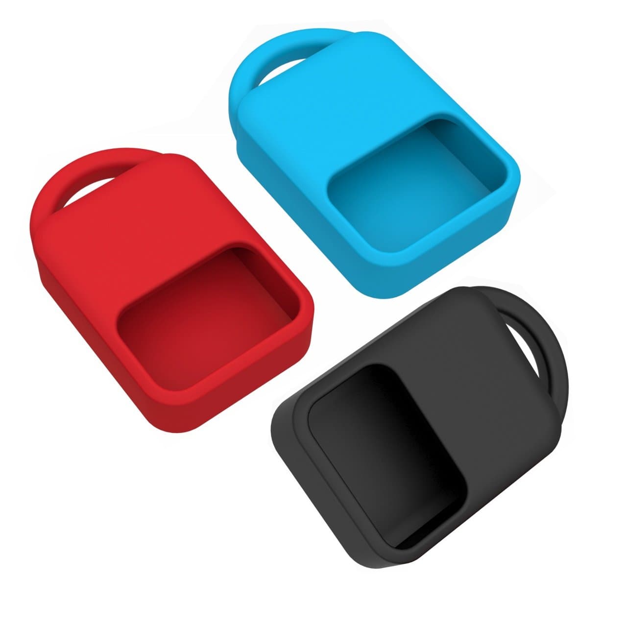 Case for Dash Micro Mini MicroSD Reader, pack of 3: Black/Red/Blue