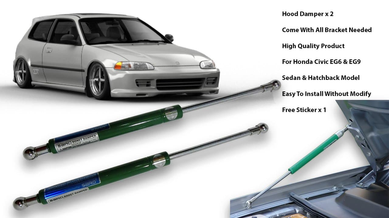 Honda Civic EJ EG6 EG9 SR3 SR4 92-95 Front Hood Bonnet Absorber Lift Gas Strut Shock Kits Damper
