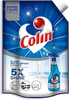 Colin 1 Litre Refill , Glass and Surface Cleaner Liquid | India's #1 All-Purpose Glass Cleaner | Glass Cleaner for Car, Kitchen and Home Surfaces | Multi Surface Cleaner