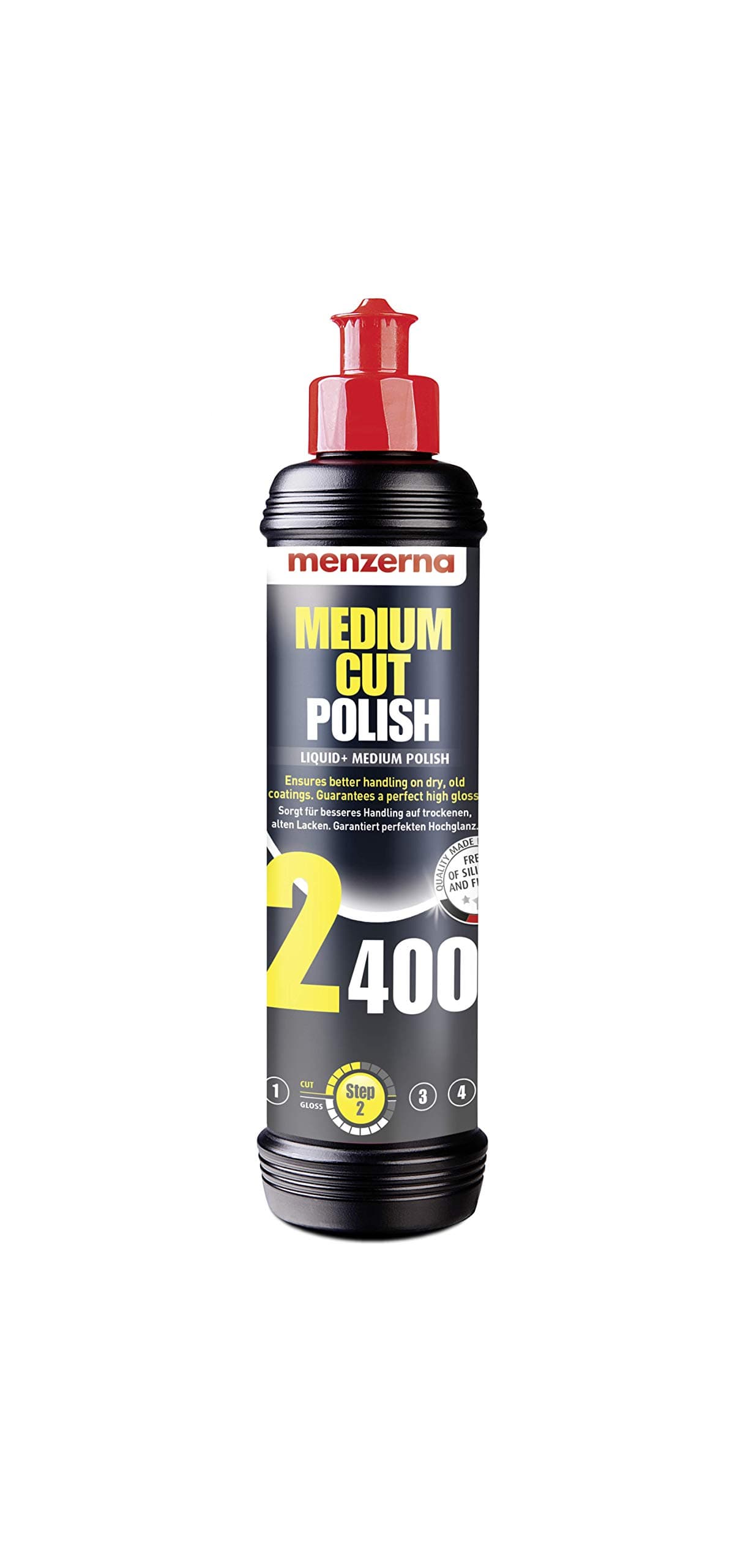 Medium Cut Polish 2400 8 oz fl - A Liquid fine Abrasive Polish for The Removal of moderately deep Scratches