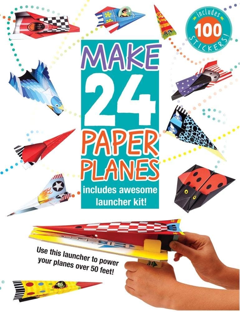 Make 24 Paper Planes: Make and Fly 24 Paper Planes with Awesome Launcher Kit--Perfect Easter Basket Stuffer for Kids!