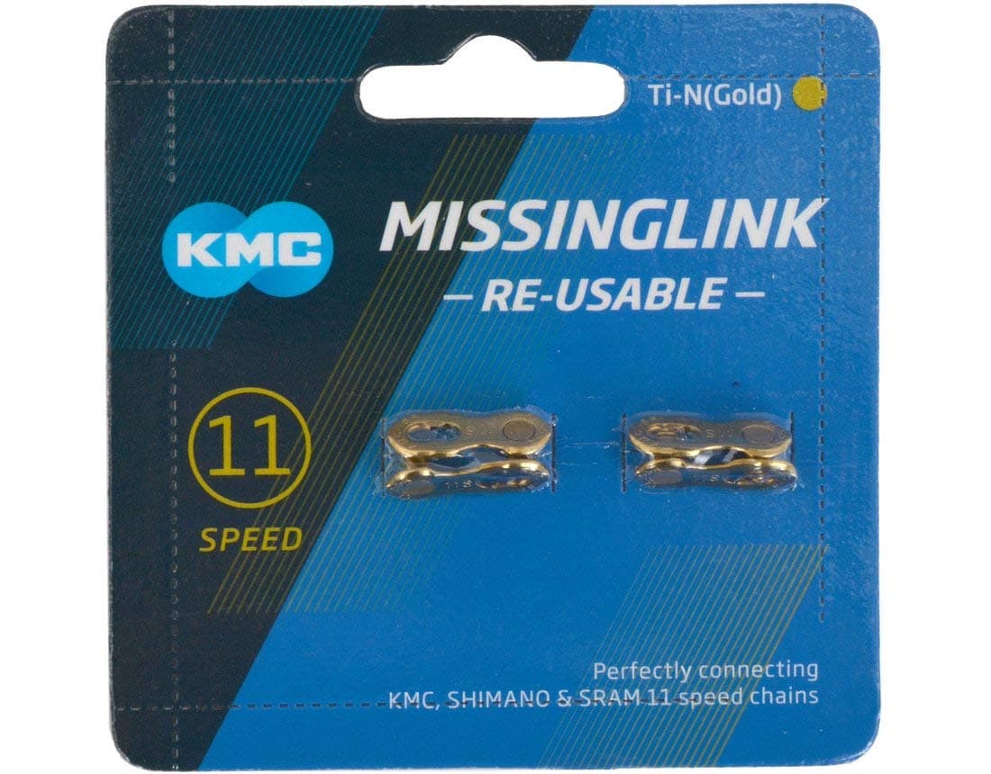 KMC Missing Link Connector - Reusable - Gold - 11 Speed - 2 Pack