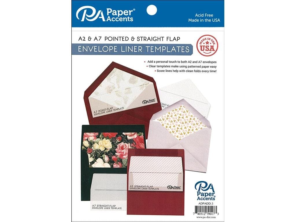 Envelope Liner Templates 4pc A2 & A7