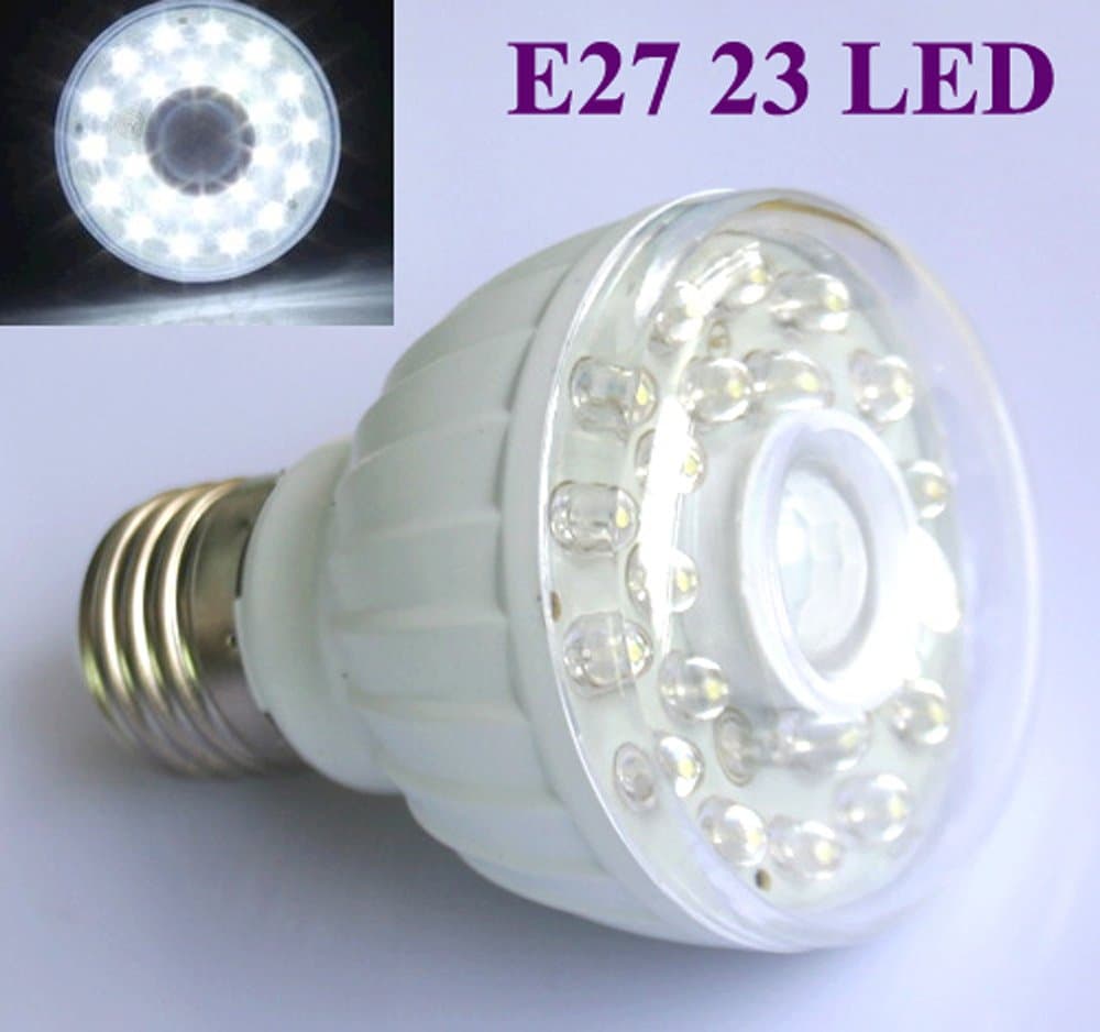 E27 23 LED Night Light Lamp Motion Sensor White 230 V AC