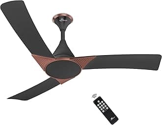 RR Signature Raptor 1200mm BLDC Designer Ceiling Fan | 350 RPM, 32W Low Power | 60% Energy Saving | Reverse Rotation | 4 Smart Modes | High Airflow | Low Noise | 2-Year Warranty [VENETIAN GREY]