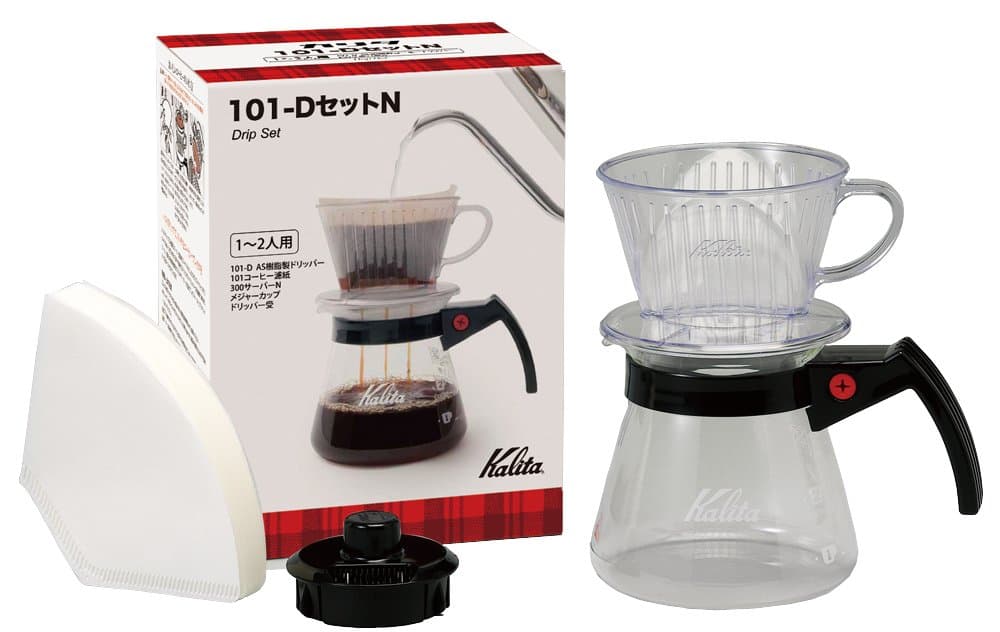 Kalita 101-D Drip Coffee Maker (500ml, Paper Filter, Classic Style, Large Batch)