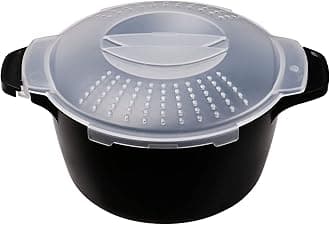 Professional Small Micro Cookware 1 Quart, Microwave Steamer for Vegetables, Microwave Cooker - BPA Free, Dishwasher Safe