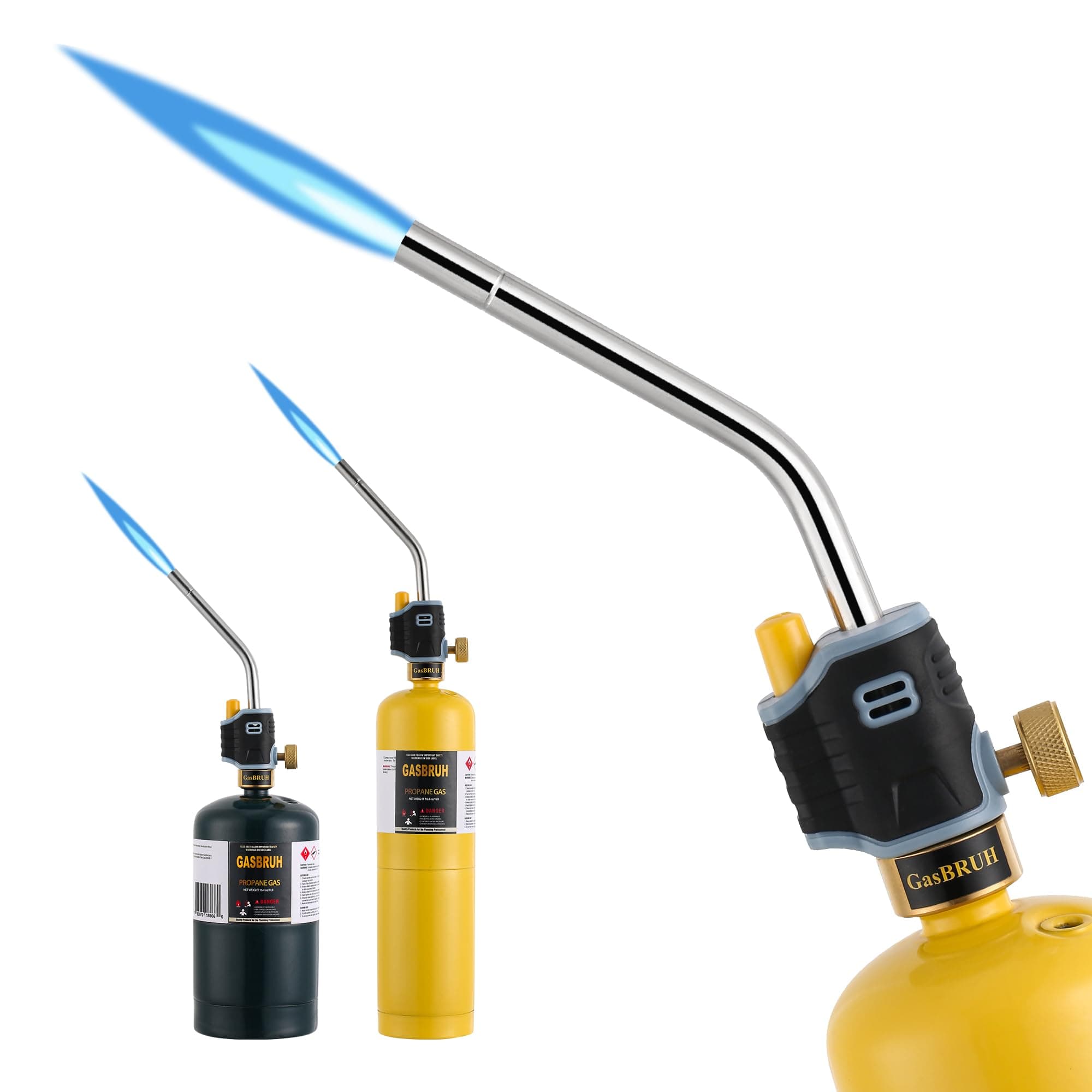 High Intensity Propane Torch Head with Igniter, blow Torch Kit for Propane Mapp Gas, Trigger Start GasTorch（CSA, Fuel not included)