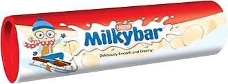 Milkybar Buttons Giant Tube | 80g of Creamy White Chocolate Buttons | Festive Treats for Sharing, Stocking Fillers & Christmas Gifting