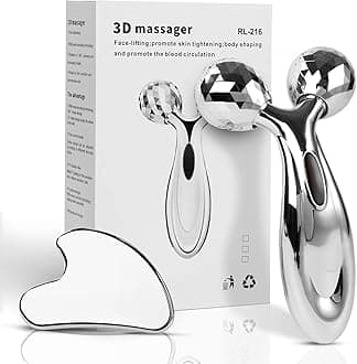 leiwo Stainless Steel Gua Sha and Face Roller Set, Gua Sha Facial Tool, Face Massager for Face Sculpting, Metal Gua Sha Face Roller Skin Care, Facial Massager for Women