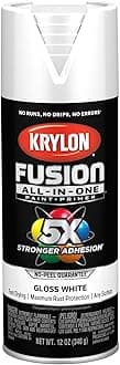 12 oz K02727007 White Fusion All-In-One Paint & Primer Spray Paint, Gloss