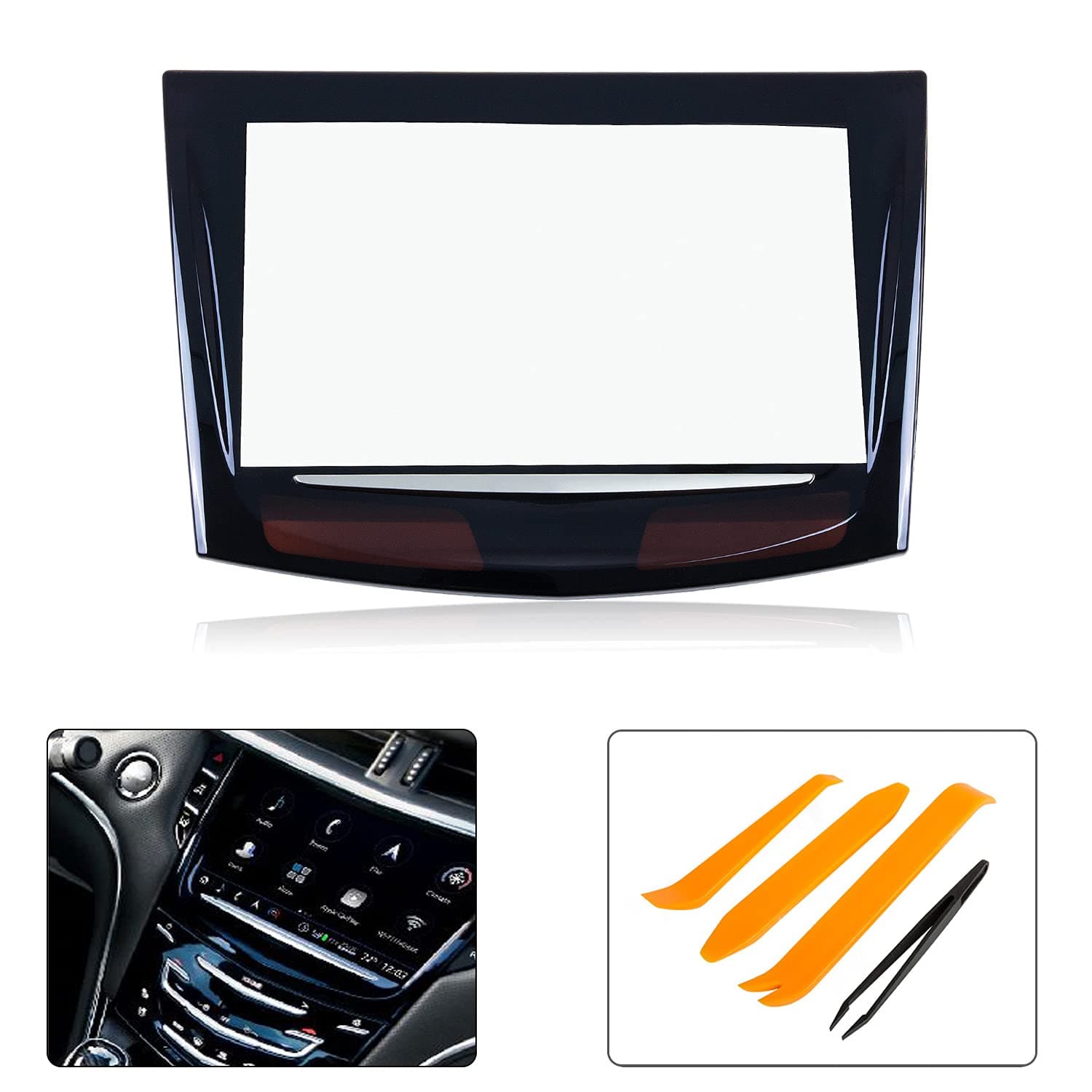 CUE Touch Screen Display Compatible with 2018 2019 2020 2021 Cadillac ATS ATS-V XTS CTS CTS-V Touch Sense Escalade with Free Trim Tools Replaces 84232093, 84031328