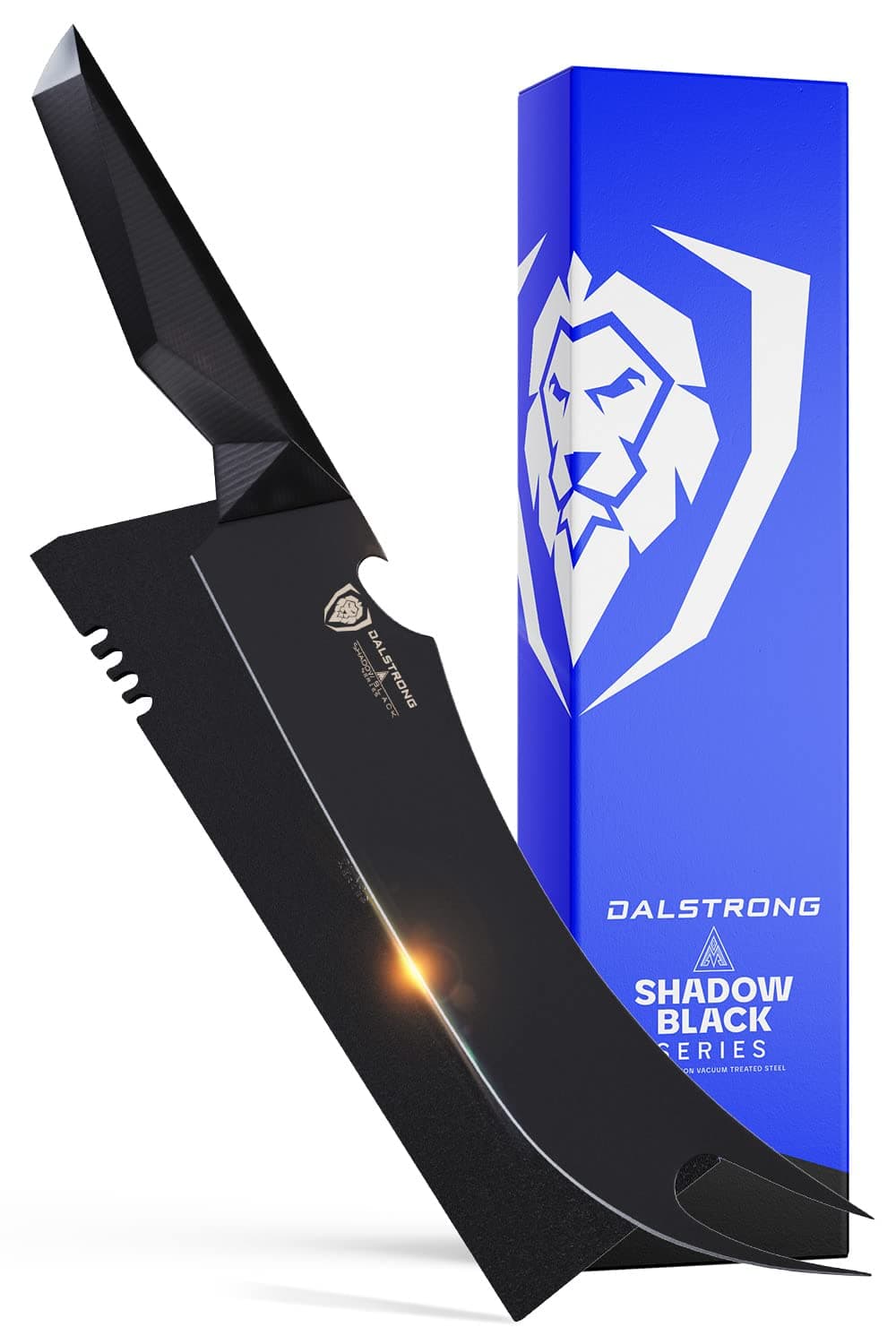DALSTRONGBBQ Pitmaster Slicing Knife - 9" - Shadow Black Series - Black Titanium Nitride Coated - High Carbon - 7CR17MOV-X Vacuum Treated Steel- Sheath - NSF Certified
