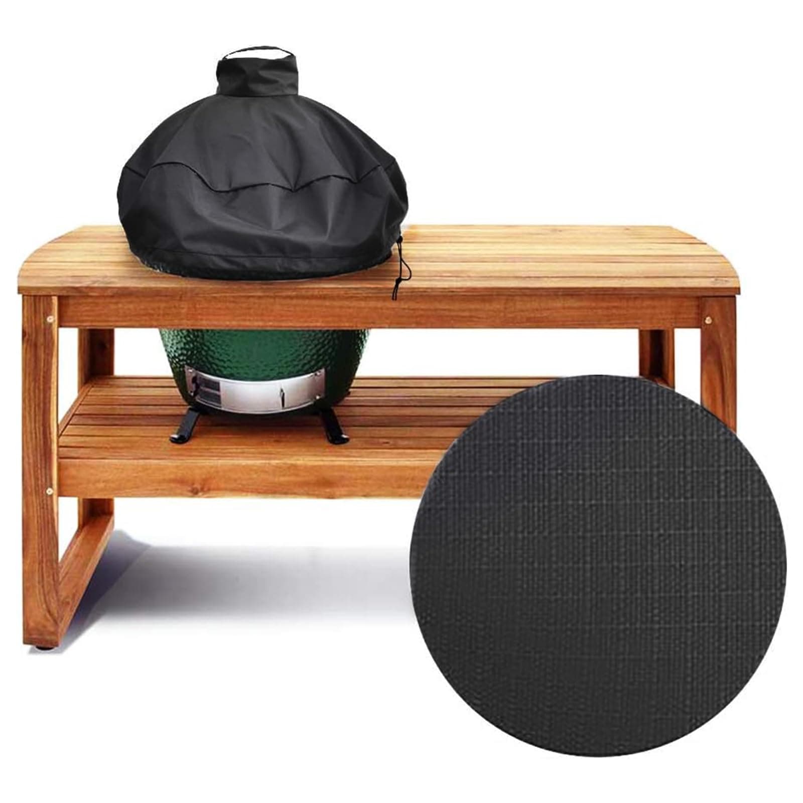 26 ” Medium Kamado Dome Grill Cover for Medium Big GreenEgg in Built-in Or Island,Grill Dome Cover Green Eggs Accessories Waterproof Outdoor Grill Cover