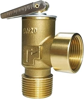 100 PSI Water Heater Pressure Relief Valve 3/4" NPT Connection, Max Input 510,000 BTU/h, Thickened Brass Body with Stainless Steel Spring Pressure Release Valve, Use for Cold & Hot Water System