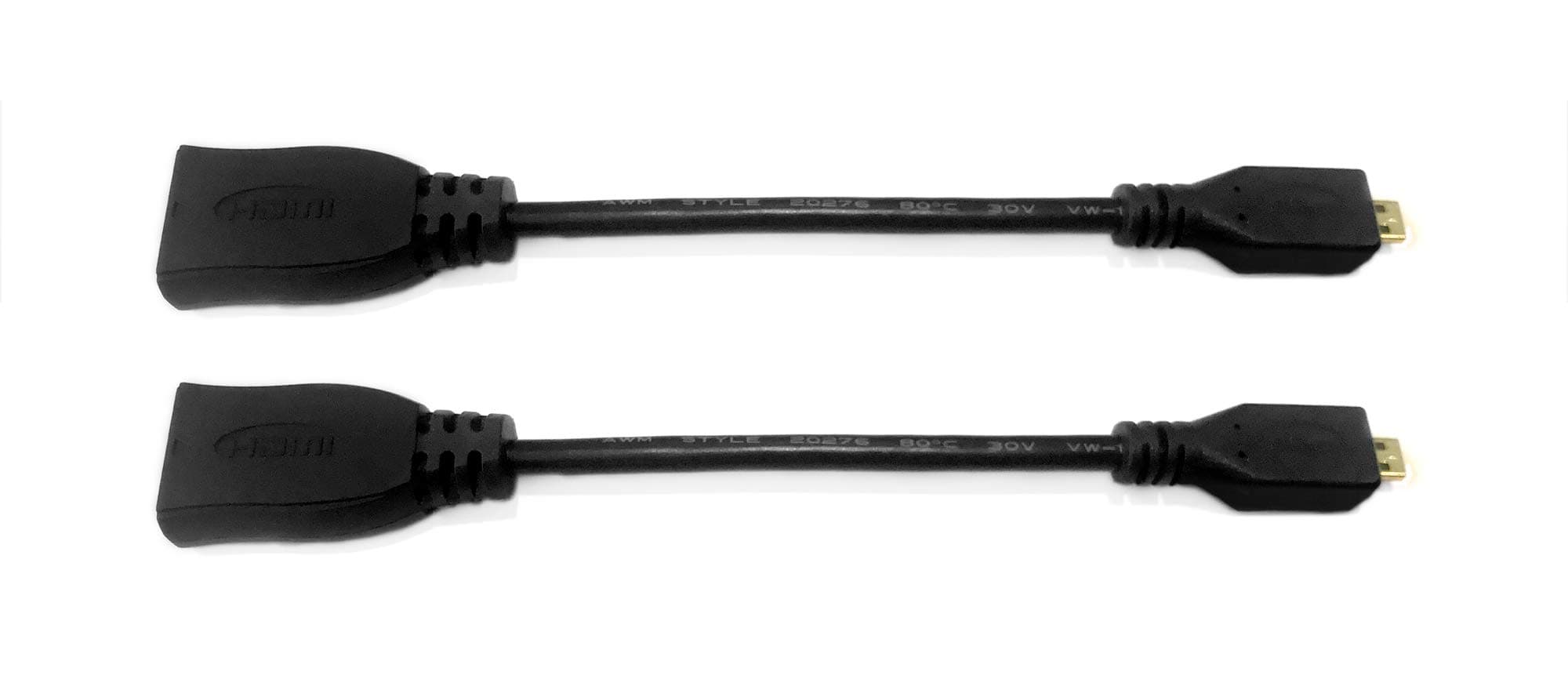 NComputingMicro HDMI (Male) to HDMI (Female) Adapter; 15 cm / 5.9 in; 2 Each