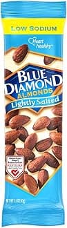 Blue Diamond Almonds, Low Sodium, Lightly Salted, 1.5 Ounce (Pack of 12)