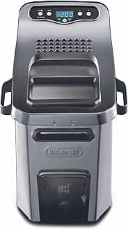 De’Longhi Livenza Deep Fryer with EasyClean System, Cool Zone, Adjustable Thermostat, Dishwasher-Safe Parts, Large Capacity, Easy Oil Draining, Stainless Steel