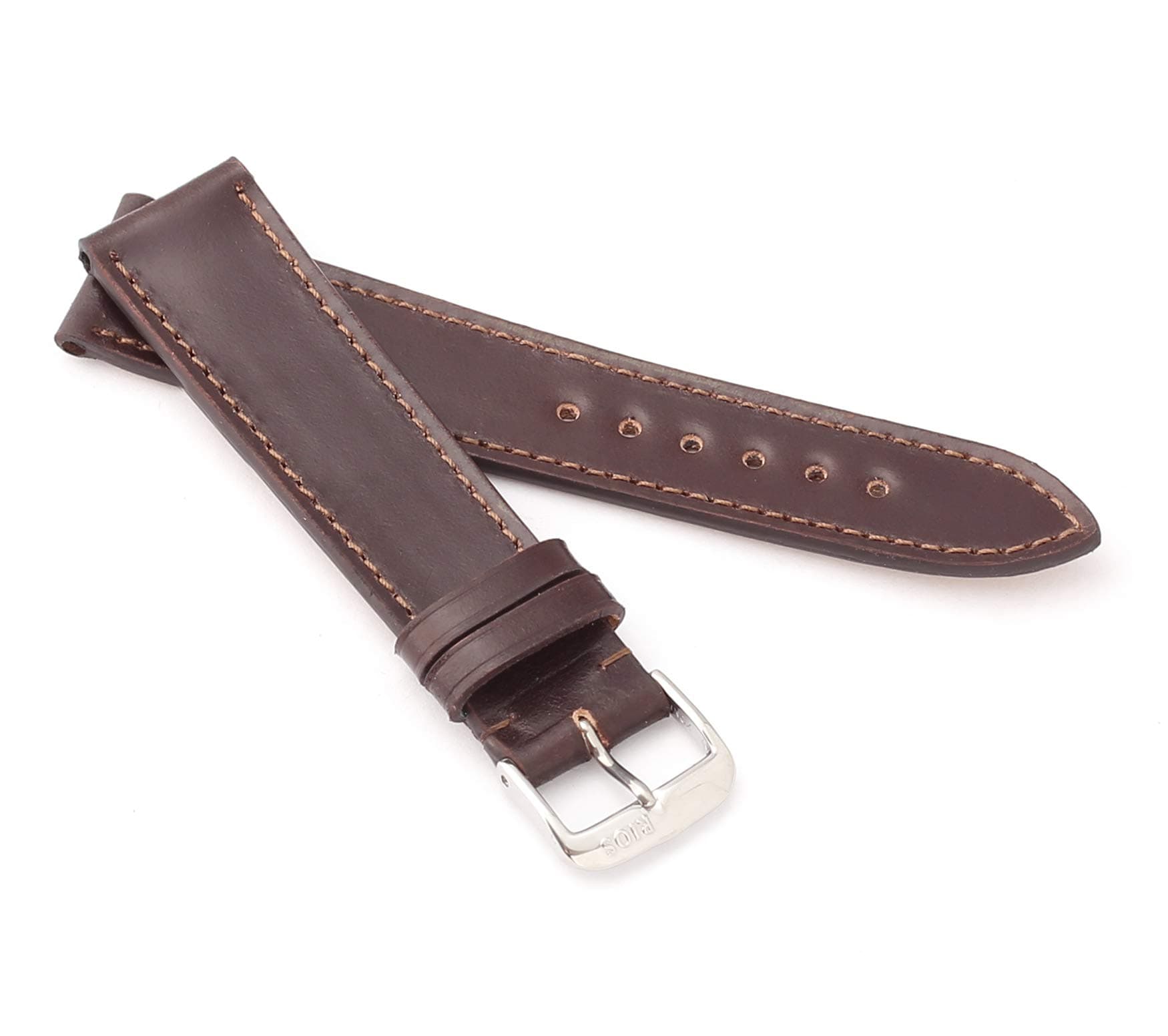 Unisex Watch Strap Shell Cordovan Model Seattle 18 mm, Elegant