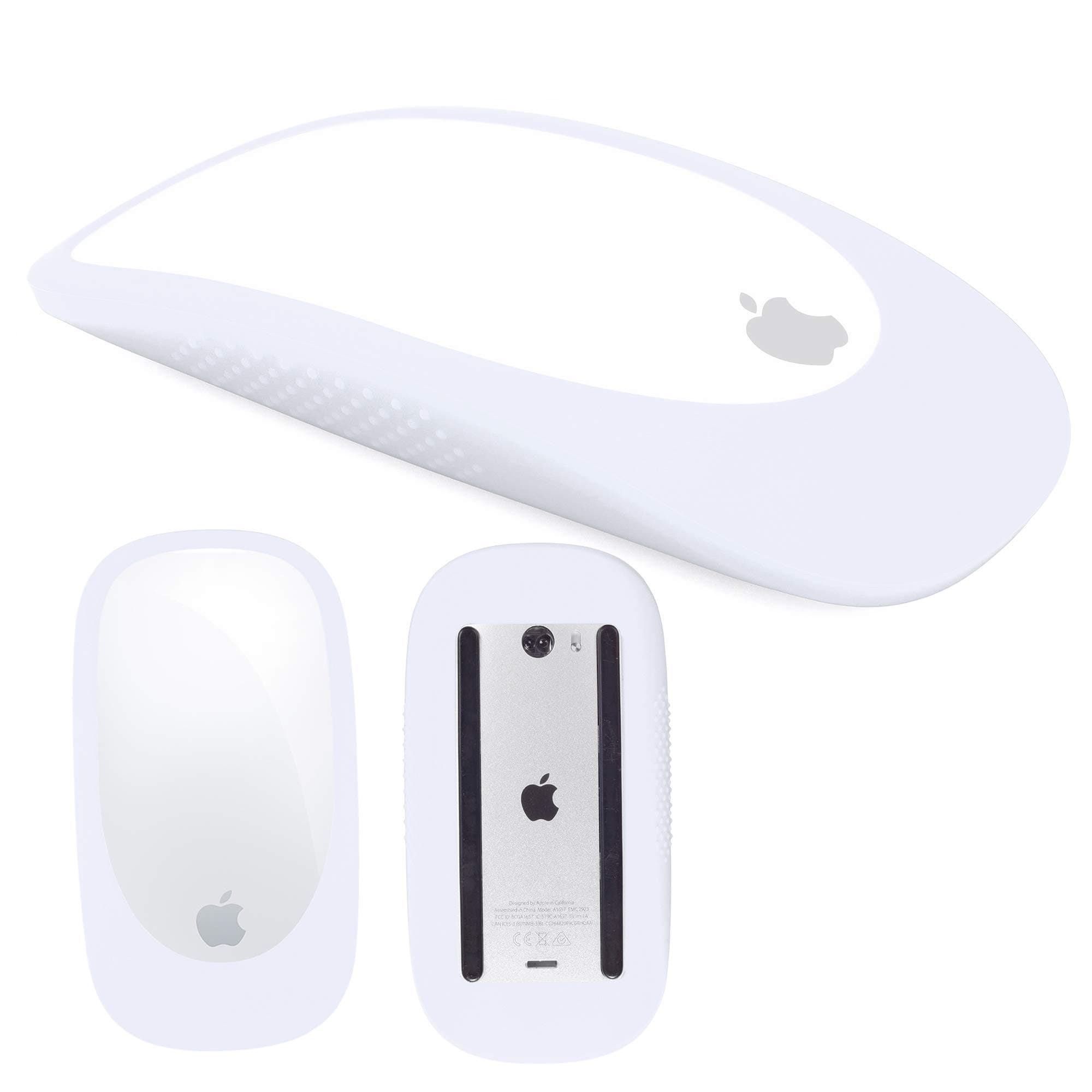 N/T Silicone Case Cover Protective Skin for Magic Mouse 1/2 Silicone Case for Apple Magic iPad Mouse (White)