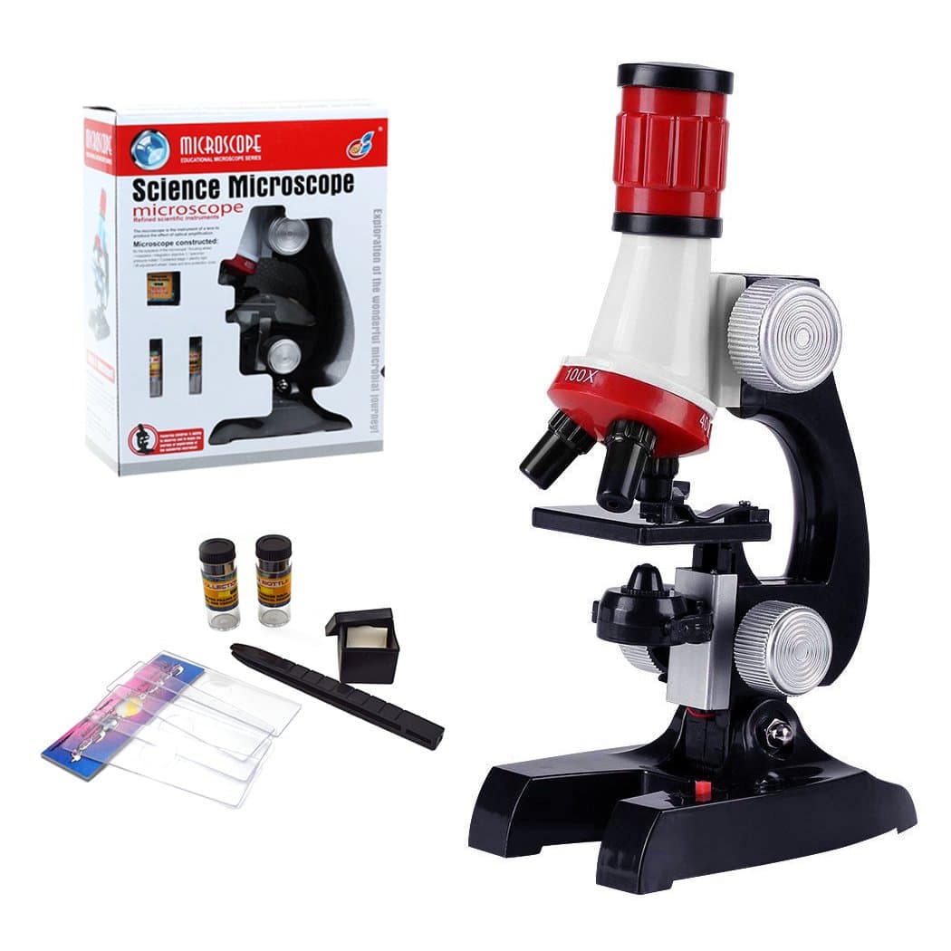 HONPHIERMicroscope for Children Kids Microscope 100x 400x 1200x Magnification Microscope Kit with LED Kids Toys
