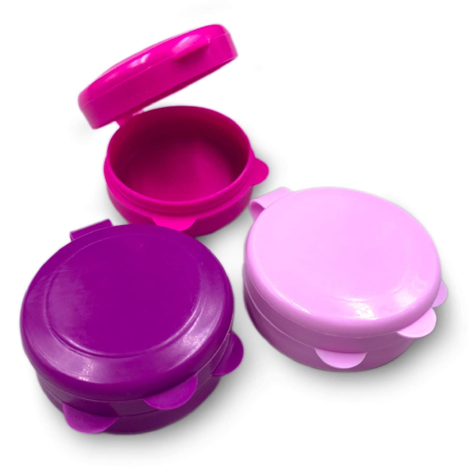 Deke Home 3 Pack - Open Lid Round Pill Box Organizer, Daily Containers, Medicine Holder, Ideal for Medication, Vitamin, Supplement, Perfect Travel