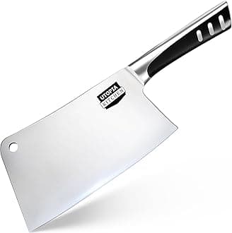 Utopia Kitchen 7 Inches Cleaver Knife Chopper Butcher Knife Stainless Steel for Home Kitchen and Restaurant
