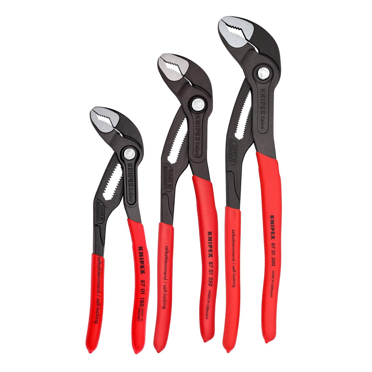 Tools 00 20 06 US1, Cobra Pliers 7, 10, and 12-Inch Set, 3-Piece