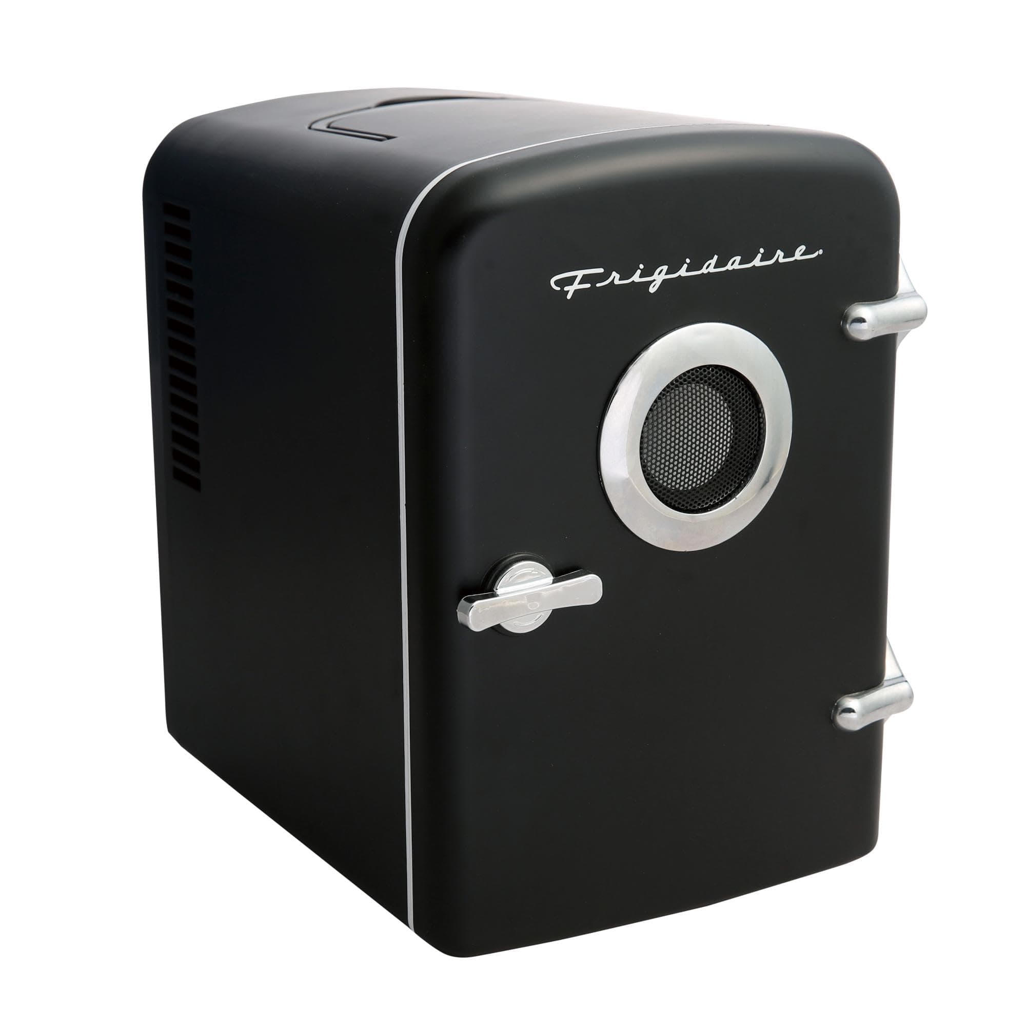 EFMIS151 Mini Portable Compact Personal Home Office Fridge Cooler BUILT IN SPEAKER, 4L Capacity, Chills Six 12 oz Cans, 100% Freon-Free & Eco Friendly