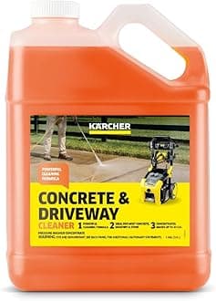 Kärcher Concrete & Driveway Cleaner, Cleans Concrete, Brick, Mansory, and Stone Areas, Highly Concentrated, Makes up to 40 gal of Cleaner, Readily Biodegradable, For Pressure Washers