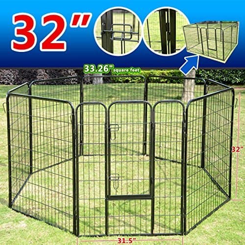 Pingkay 32" 8 Panel Heavy Duty Pet Dog Portable Exercise Playpen ¡­