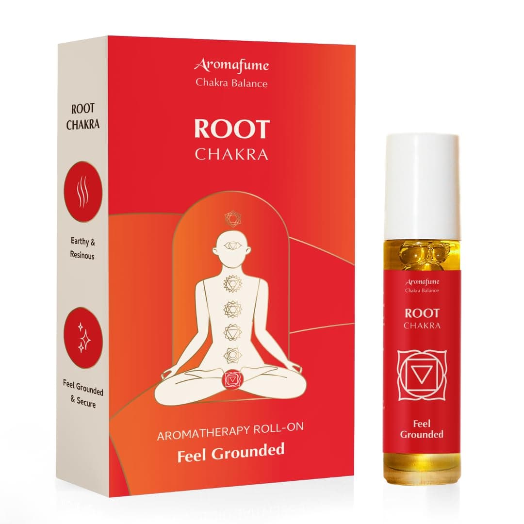 Muladhara - Grounding - Root Chakra Essential Oil Roll-On Blend | 7 Chakra Blend | 3 x 6ml | Pure Oil Blend - Natural Ingredients | Ideal for Meditation, Yoga & Chakra Alignment
