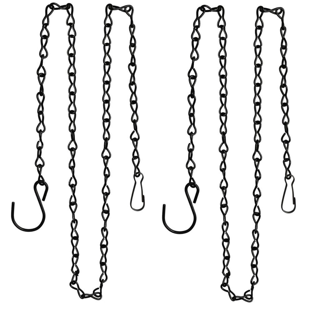 HSAN 2 Pack 35 Inch Hanging Chain,Black Hanging Chains Metal Chain for Hanging Baskets Bird Feeder Chain Hanging Planters Chain Lantern Chain