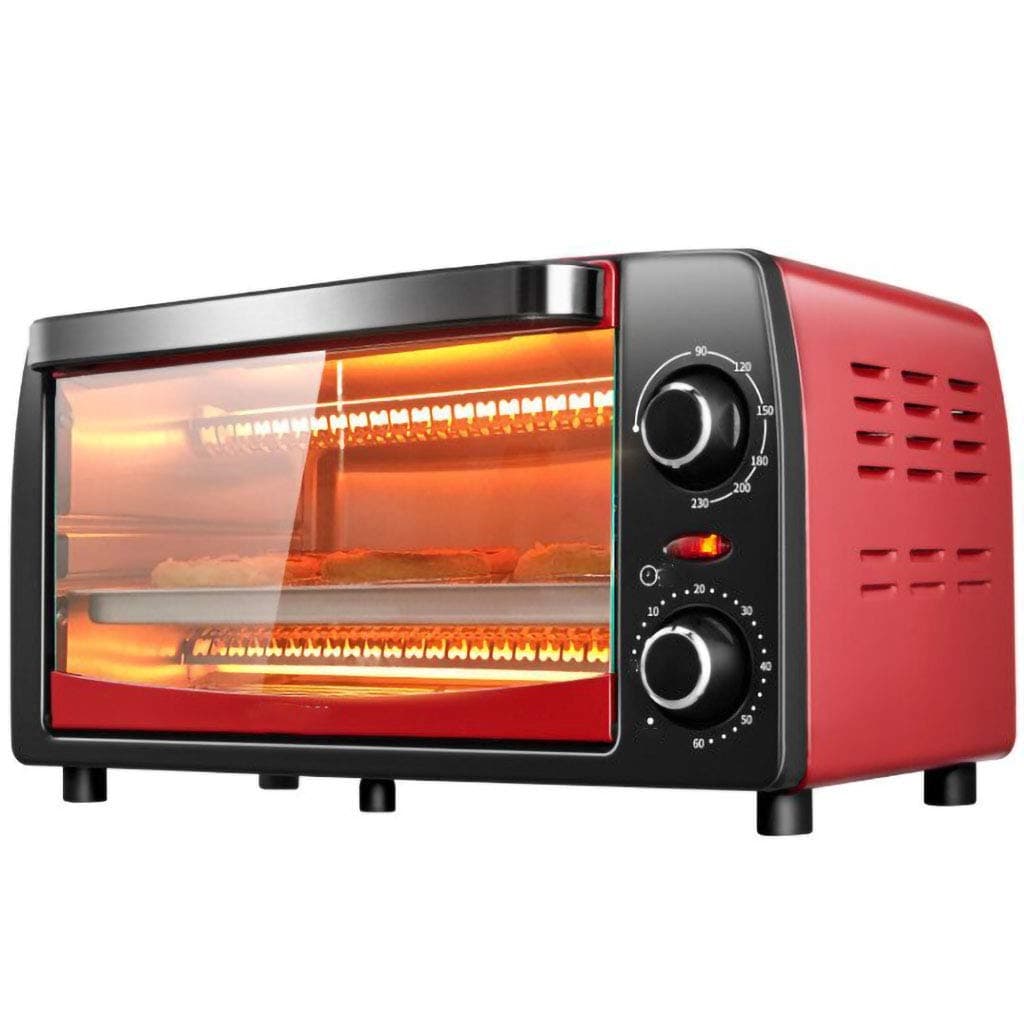 Mini Oven 12L,90-230° Adjustable Temperature Control,60 Min Timer Auto Shut Off,Electric Oven1050w ZHIJIE