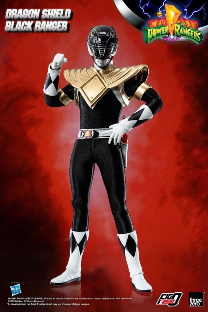 FigZero Mighty Morphin Power Rangers: Dragon Shield Black Ranger 1:6 Scale Figure
