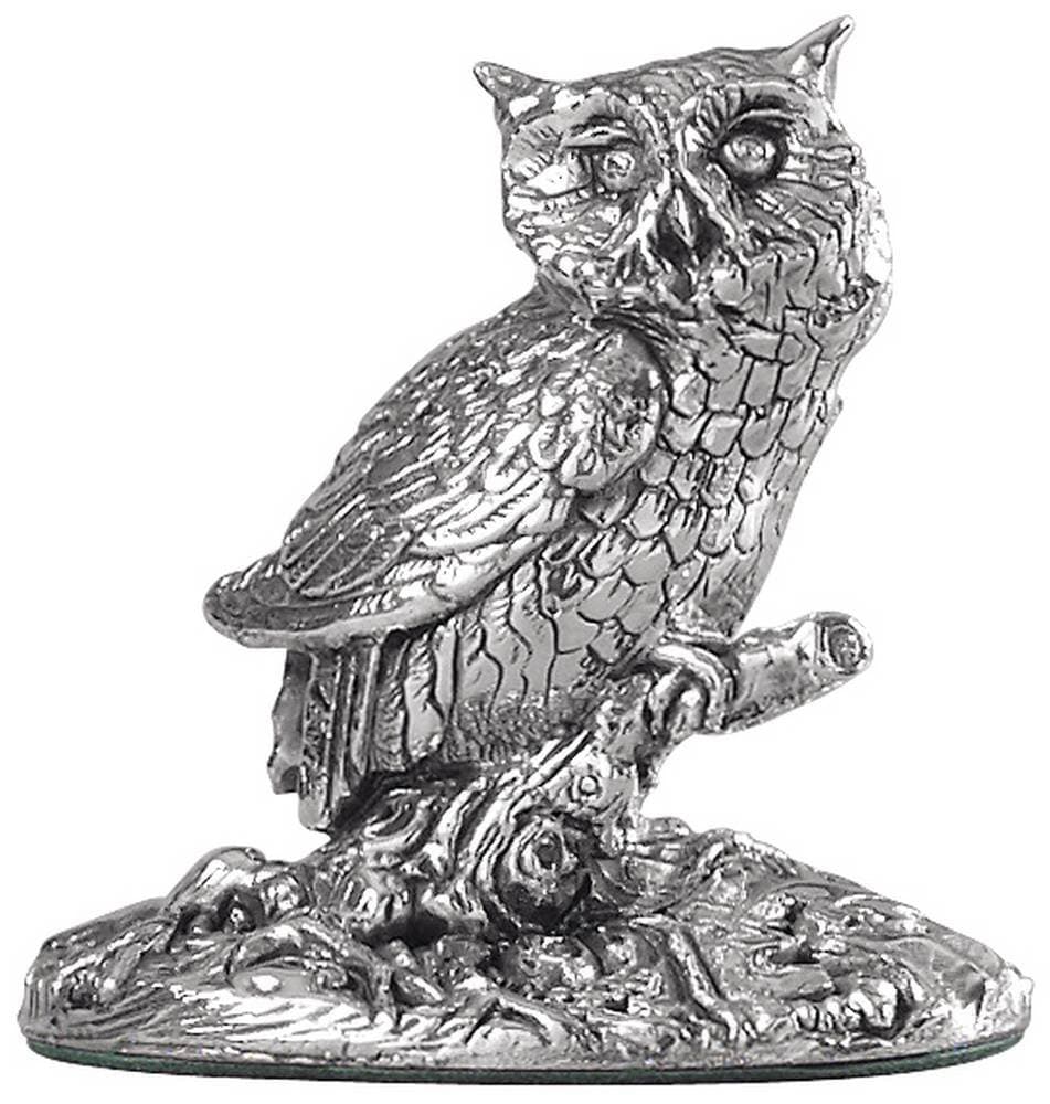 Orton West Unisex Owl Ornament - Silver