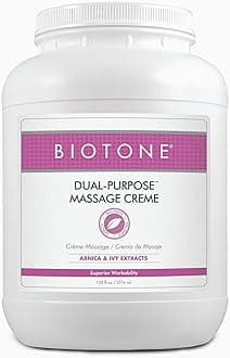 BIOTONE Dual-Purpose Massage Crème with Arnica and Ivy Extracts, Pure Ingredi...