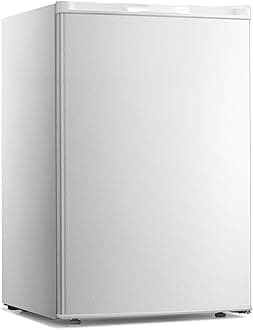 Kismile Upright Freezer,3.0 Cu.ft Mini Freezer with Reversible Single Door,Removable Shelves,Small Freezer with Adjustable Thermostat for Home/Kitchen/Office (White)